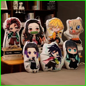 YB2 Demon Slayer Anime Ném Gối Sang Trọng Búp Bê Đồ Chơi Nhồi Bông Đệm Mềm Kamado Tanjirou Nezuko Shinobu Trang Trí Nhà