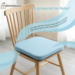 Cheenm Memory Foam Đệm Ghế Ô Tô Thoáng Khí Miếng Lót Giảm Áp Lực Cho Văn Phòng Bàn Ghế Hỗ Trợ Mềm Mại Cho Gia Đình Du Lịch VN