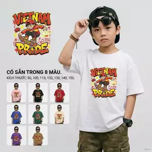 Áo thun bé trai cute, mềm mịn, thấm hút mồ hôi, phong cách Hàn Quốc, Size 90-150