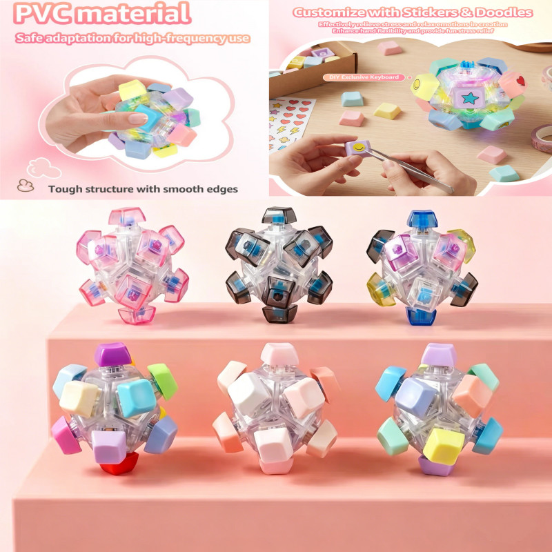 2 Chiếc Di Động 12 Chìa Khóa Bóng Ma Thuật Fidget Đồ Chơi Bàn Phím Mini Nút Clicker Ba Lô Quyến Rũ Giảm Căng Thẳng Móc Khóa Để Sử Dụng Hàng Ngày Quà Tặng Ngày Lễ