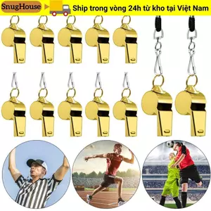 SNUGHOUSE 2 Chiếc Còi Kim Loại Chất Lượng Cao Với Dây Đen Đảng Đào Tạo Trường Còi Bằng Thép Không Gỉ