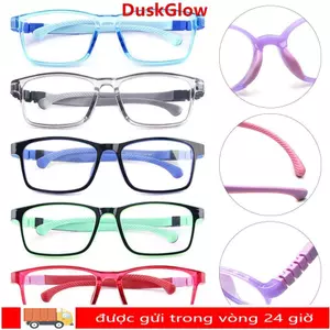 DUSKGLOW Kính Mắt Thoải Mái Trẻ Em Bé Trai Bé Gái Bảo Vệ Mắt Máy Tính Khung Siêu Nhẹ