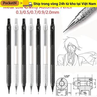 Bút Chì Tự Động POCKETN, Bút Chì Cơ Kim Loại 0.3 / 0.5 / 0.7 / 0.9 / 2.0mm, Văn Phòng Phẩm Chuyên Nghiệp Dụng Cụ Vẽ Trọng Lực Thấp Học Sinh