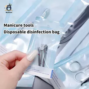 100 Chiếc Túi Khử Trùng Tự Dán Túi 4 Kích Thước Dùng Một Lần Móng Tay Nghệ Thuật Hình Xăm Phụ Kiện Khử Trùng Dụng Cụ Làm Móng Tay Túi Bảo Quản Mới