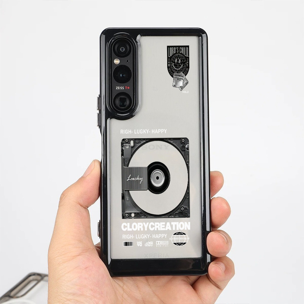 Dành Cho Sony Xperia 1 V VI VII VIII Xperia 5 V Xperia 10 V VI VII "Vintage Record" Vỏ Điện Thoại Cứng Trong Suốt / Vỏ Sony Chống Sốc