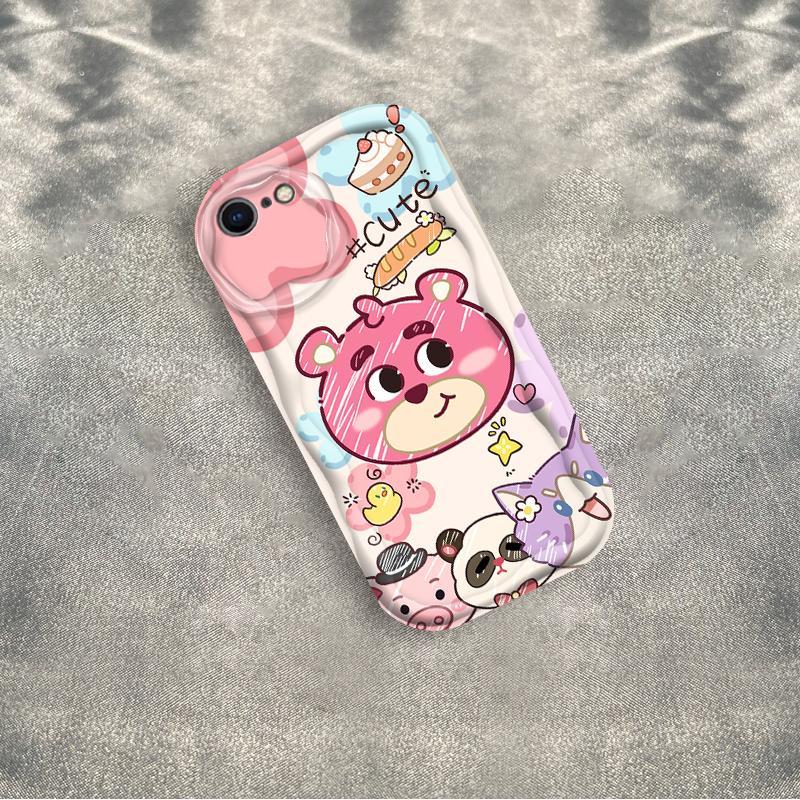 Thích Hợp Cho iPhone 6 6S 6 Plus 6S Plus 7 8 Plus SE 2020 3D TPU Mềm Lotso Gấu Nữ Vỏ Điện Thoại Chống Sốc