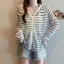 Mùa Hè 2026 Phong Cách Mới Mỏng Hơi Trong Suốt Thường Ngày Tương Phản Màu Sọc Rời Cardigan Chống Nắng Áo Có Mũ Trùm Đầu Nữ