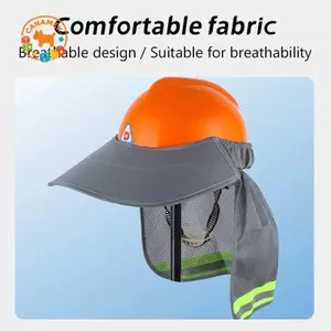 CANAMEK Mới Lưới Phản Quang Mũ Phản Quang Thoáng Khí Chống Tia UV Mũ Đi Biển Ne Bảo Vệ Khăn Choàng Đa Năng Mũ Bảo Hiểm An Toàn CSF