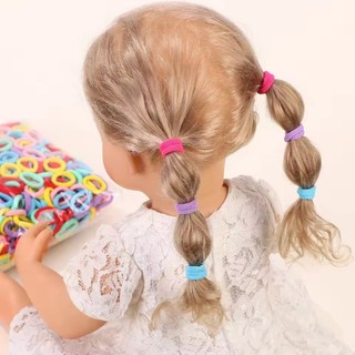 100 / 300 / 500 Chiếc Dây Buộc Tóc Ealstic Nylon Nhiều Màu Sắc Cho Bé Gái - Dây Cao Su Giá Đỡ Đuôi Ngựa