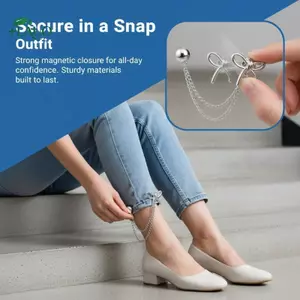 Springevenstar Quần Từ Tính Cuff Kẹp Giữ Mạnh Dễ Thương Dây Xích Trang Trí Không Trượt Tay Cầm Quần Jean Có Thể Điều Chỉnh Chiều Dài Cho Dailymuting Springevenstar