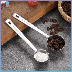 < beartwo > 15 / 30ml Muỗng Cà Phê Inox Muỗng Đo Sữa Cà Phê Đậu Muỗng Tay Cầm Dài Thìa Cà Phê Nướng Dụng Cụ Cà Phê Mới
