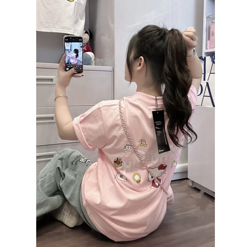 （Giao hàng 24h）Angela Áo phông nữ Form Rộng, Áo thun nữ unisex Loại 1 không xù, Chất dày dặn hàng chuẩn đẹp#2