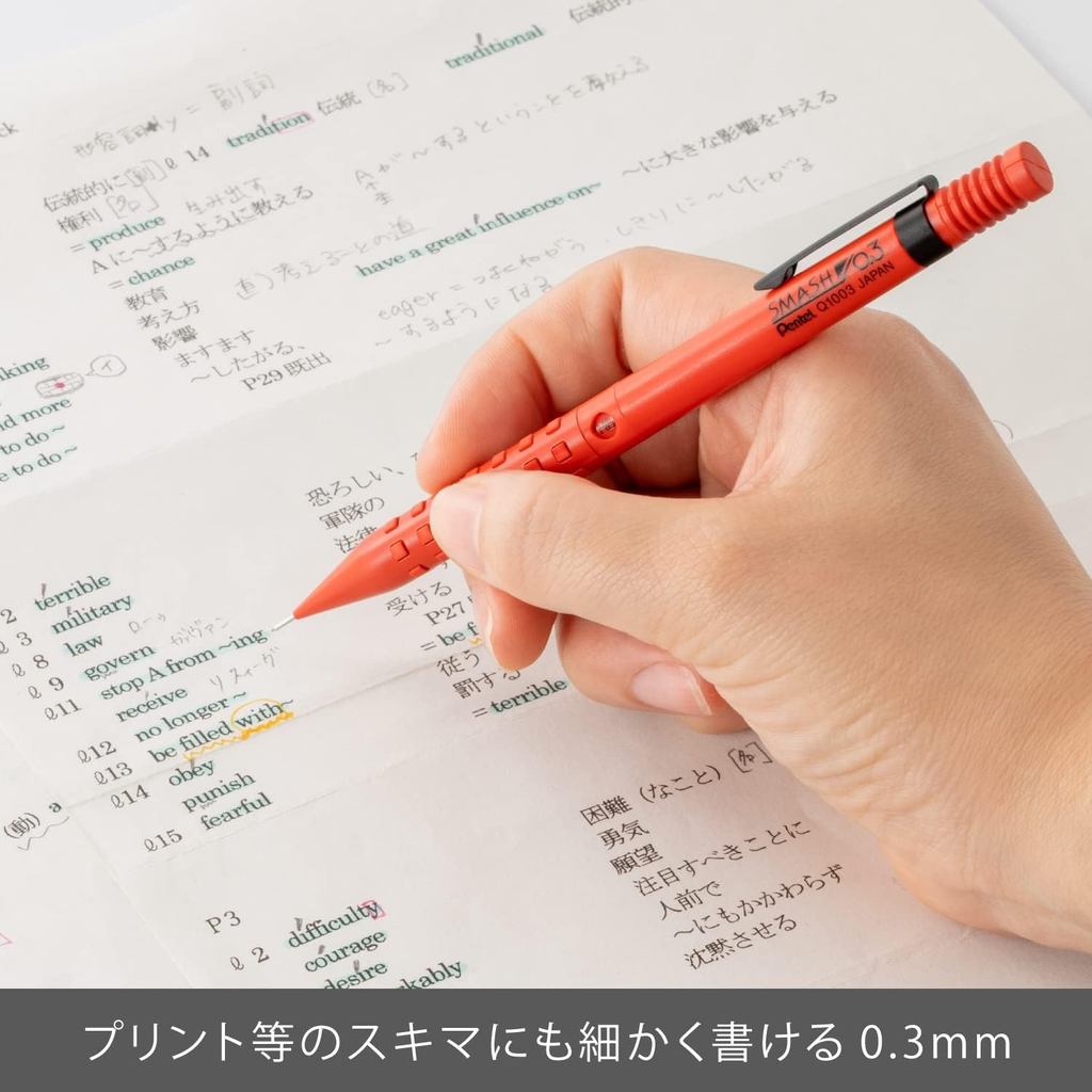 Pentel Smash But Chi Bam Pack/0.3mm 0.5mm/Kem Chi va But Tay/3 Mau/6 Bien The/Nhat Ban