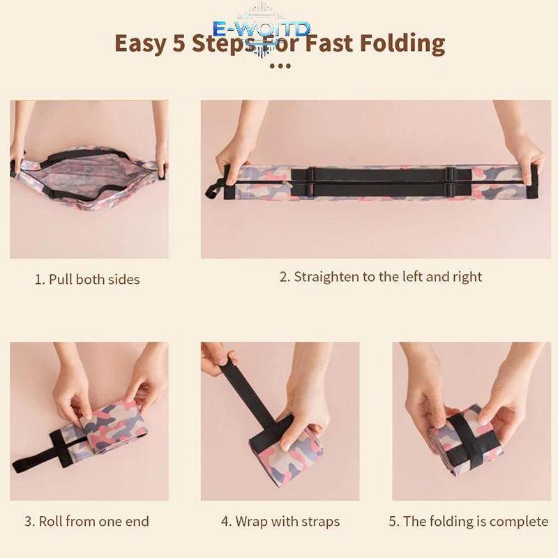 E-WOITD Dung Tích Lớn Có Thể Gập Lại Túi Du Lịch Chống Thấm Nước Bảo Quản Tote Cho Bãi Biển Thể Dục Hãng Hàng Không Mang Theo Hành Lý E-WOITD