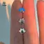 1 Đôi Opal Mèo Móng Vuốt Xương Tai Móng Tay Xoắn Ốc Bông Tai Dành Cho Nữ Tiệc Bé Gái Món Quà Trang Sức Mỹ Mới [Mina]