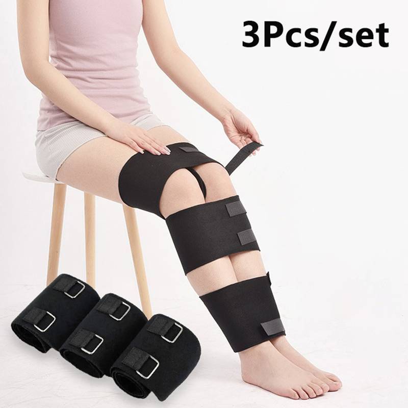 E-WOITD 3 Cái / bộ Đai chỉnh tư thế chân đa năng, hỗ trợ chân loại O/X