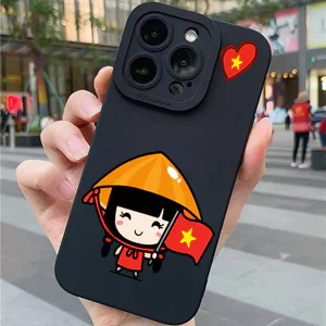 Ốp điện thoại silicon bảo vệ camera hình cô bé - iP 7/8/X/XS/XR/11/12/13/14/15/16/17/Plus/Air/Pro/Max