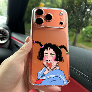 Ốp điện thoại TPU mềm trong suốt dễ thương xấu xí ngộ nghĩnh cho IPhone 17 15 14 13 12 11 Promax, XR XS MAX 16PRO 16 Plus