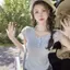 Áo thun ngắn tay cổ tròn ren phong cách ngọt ngào kiểu Hàn Quốc Slim-Fit Slim-Fit Slimmer Look-Reducing All-Match Top
