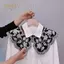 PNPIA- Nữ Cổ Giả Khăn Choàng Có Thể Tháo Rời Áo Trang Trí Ren Lãng Mạn Hoa Thêu Nhiều Lớp Cổ Giả Áo Sơ Mi Cổ Áo Sơ Mi Cổ