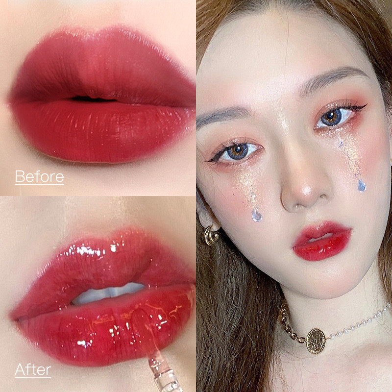 [Bán chạy] Maxfine Water Gloss Son bóng đẹp phong cách Hàn Quốc Dudu Lip Gloss Mirror Dưỡng ẩm Tiệc sinh viên chống phai màu Giá rẻ Son bóng