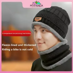 MYPANDA Mùa Đông Ấm Áp Mũ Dệt Kim Bộ Khăn Ấm Beanies Len Đan Mũ Nam Nữ Đi Xe Đạp Ngoài Trời Trượt Tuyết Bảo Vệ Lạnh Ne Mũ Mặt nạ.