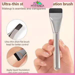 Bàn chải nền siêu mỏng MYPANDA Bàn chải đường viền mặt nhẹ và mỏng Bàn chải đường viền phẳng Trộn kem nền Bàn chải trang điểm.