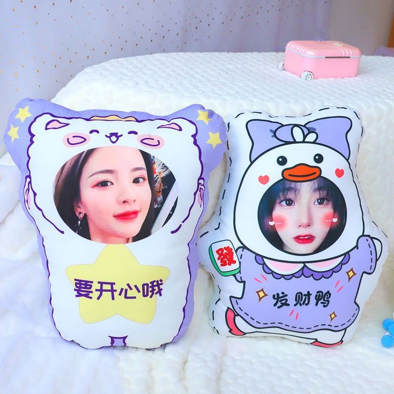 Gối Tùy Chỉnh Hình Ảnh Bé Gái Dễ Thương Sang Trọng Đồ Chơi Bạn Gái Sáng Tạo Gửi Bạn Trai Quà Tặng Sinh Nhật Búp Bê Búp Bê