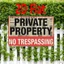 CIFbuy Vintage Iron Private Property Sign, Mảng bám tường mộc mạc, Trang trí kim loại ngoài trời cho khu vườn không gian cá nhân