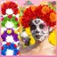 MYPANDA 1 Ngày Của Người Chết Nhân Tạo Marigold Tóc Giả Hoa Cúc Halloween Lễ Hội Tiệc Hoa Vương Miện Dành Cho Nữ.