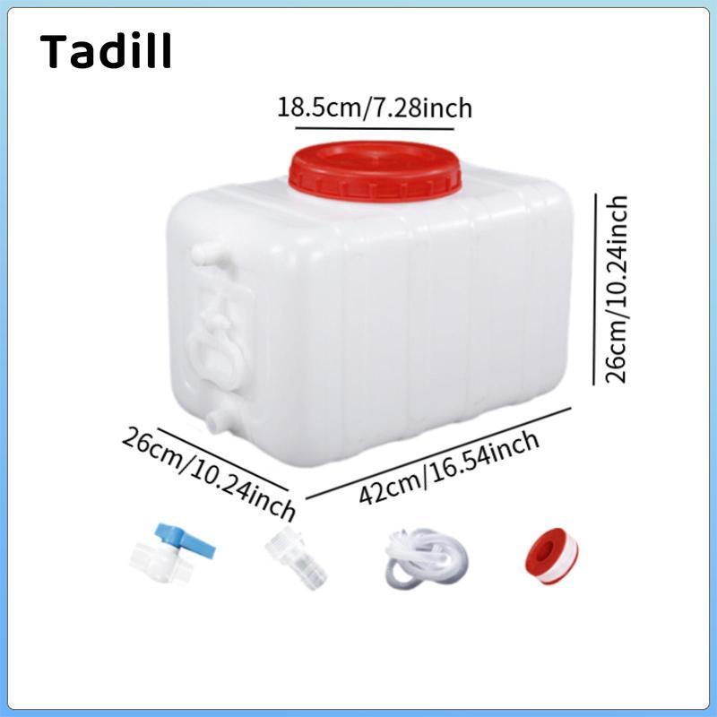 Hộp đựng nước cắm trại Tadill, hình chữ nhật ngang, bình nước lớn có vòi rót rộng để làm đầy nhanh, dành cho người chơi