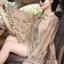 Tweeduj Mới Mỏng In Khăn Choàng Nữ Mùa Hè Chống Tia UV Đi Áo Choàng Nữ Poncho Mũi Bla VN