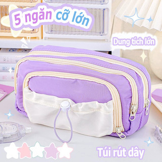 Túi đựng bút nhiều ngăn cho bé gái dễ thương cute hộp bút bút chì học sinh văn phòng phẩm tiện lợi