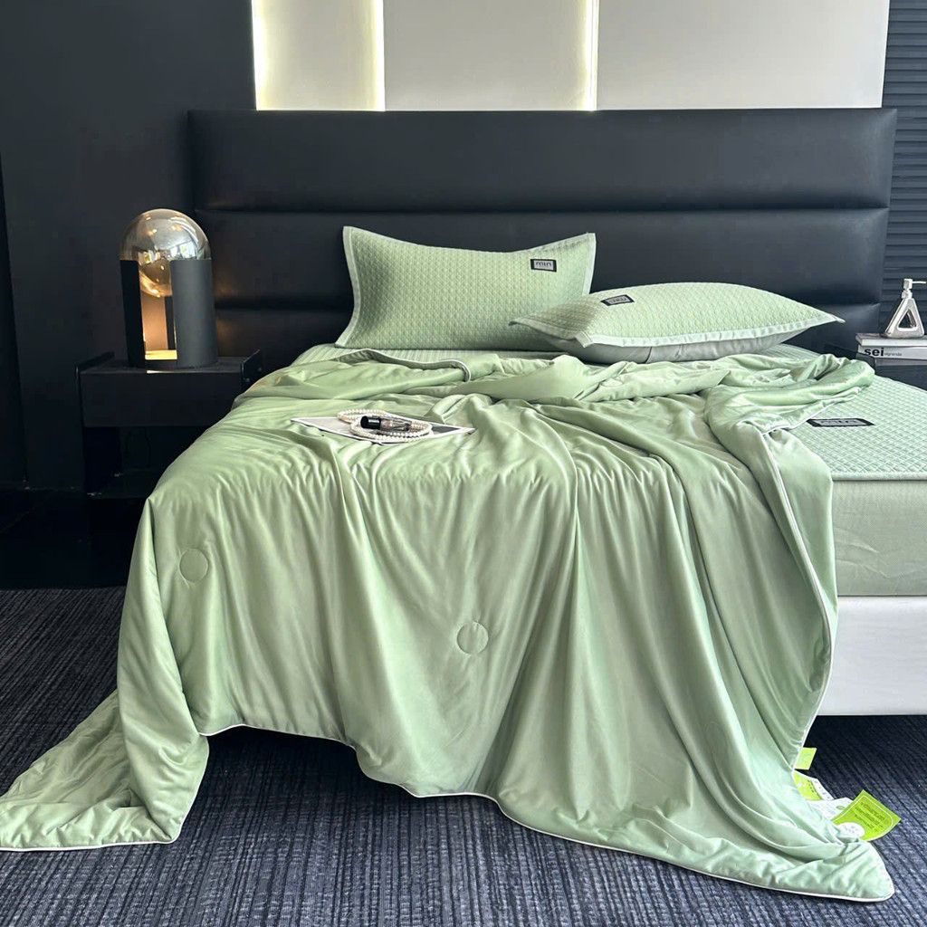 (CH704) Chăn hè thun lạnh độ thoáng mát cực cao kèm lớp bông êm ái, tông màu basic, tinh tế Memminbedding Luxury - D1