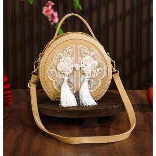 Túi tròn nhỏ thêu thủ công phong cách quốc gia đa năng phong cách Trung Quốc mới