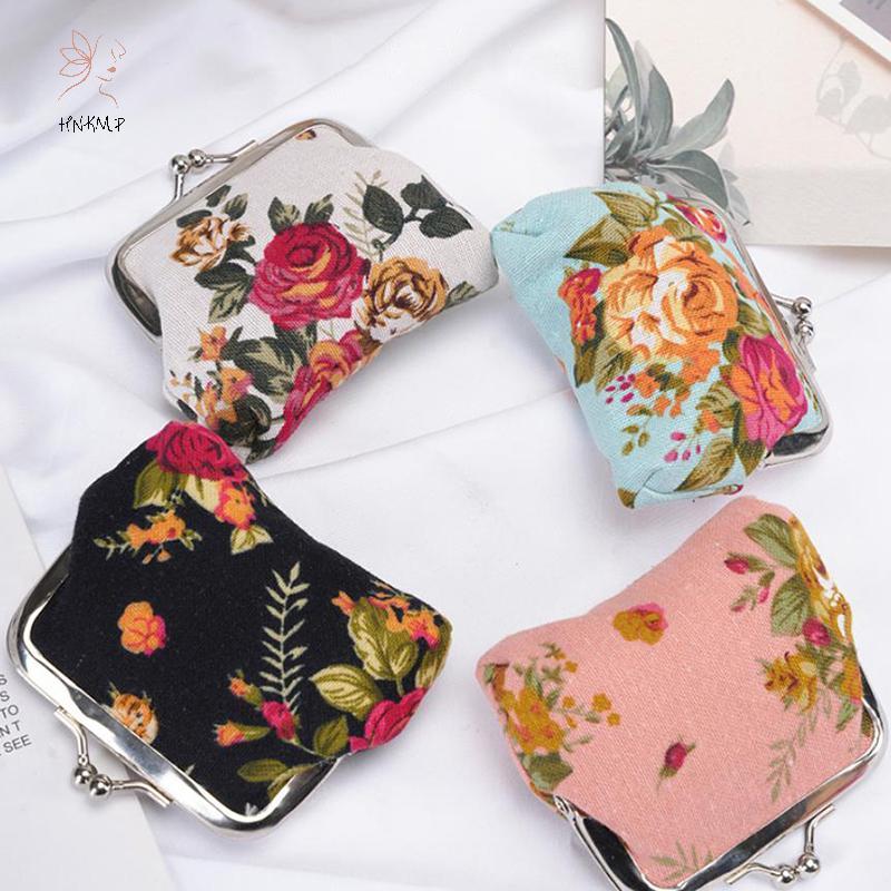 HNKMP 1 Chiếc Hoa Hồng Thanh Lịch Mới Canvas Mini Ví Đựng Tiền Xu Zero, lady Zero Ví Và Túi Đựng Tiền Xu Bé Gái Phụ Nữ Thay Đổi Ví.