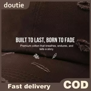Doutie Vintage Rửa Mũ Bóng Chày Cho Nam Nữ Hip Hop Snapba Đau Khổ Mũ Chống Nắng Đi Bộ Đường Dài Câu Cá VN