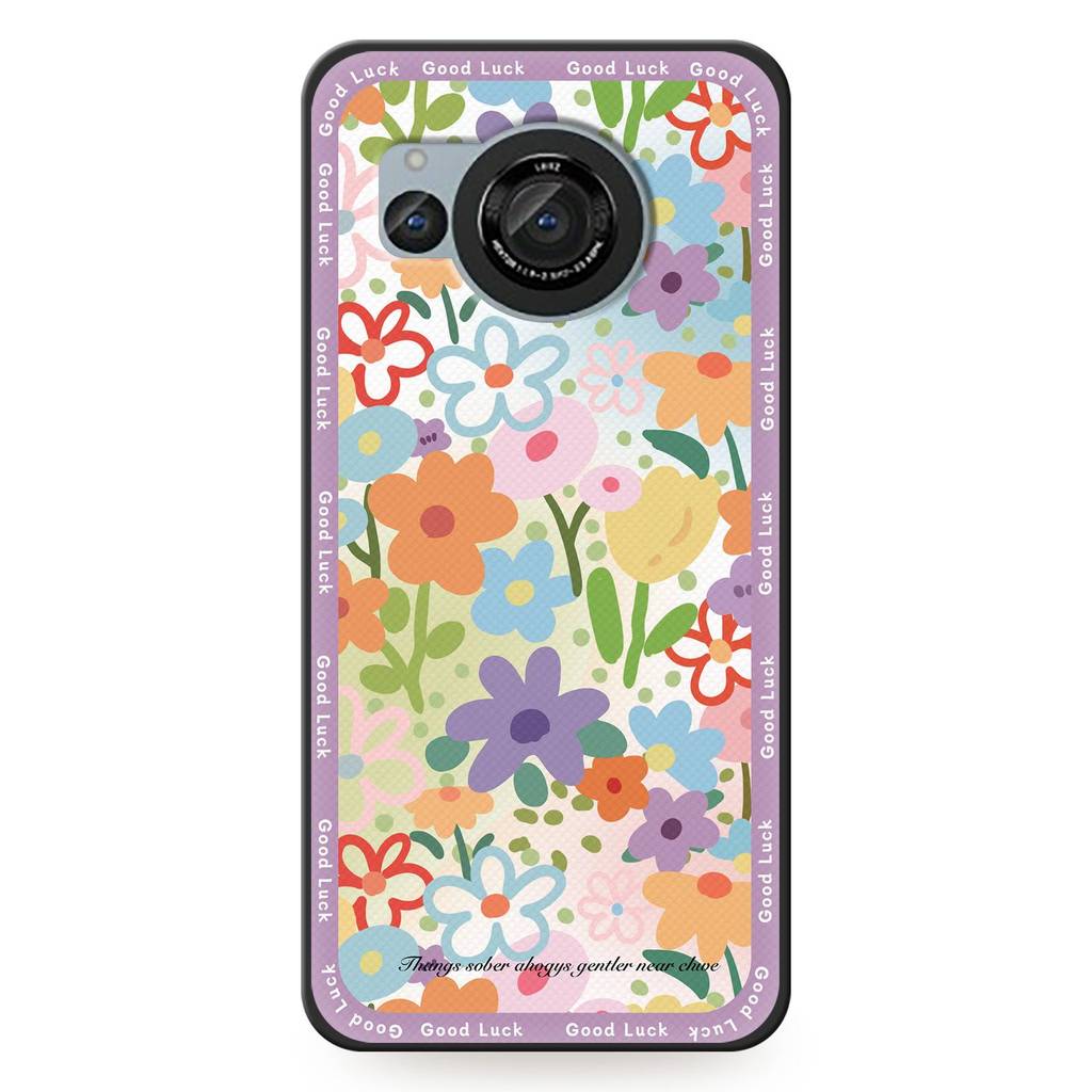 Ốp lưng Sharp Aquos R8 / SH-52D / R8S silicone TPU, thiết kế thời trang, bảo vệ chống va đập, tranh sơn dầu hoa dễ thương