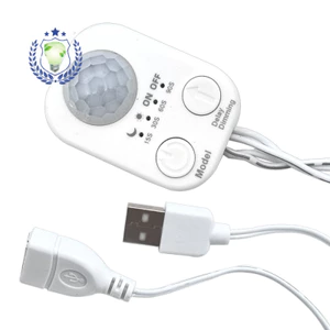 60XC DC 5V-24V USB Cơ Thể Con Người Hồng Ngoại PIR Chuyển Động Cảm Biến Cho Dải Đèn LED Cảm Biến Cơ Thể Con Người