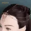 PNPIA- Thời Trang Vintage Hình Học Rỗng Hoa Đầu Dây Xích Băng Đô Quấn Tóc Cô Dâu Phụ Kiện Tóc Nữ Lớp sel Dự Tiệc Đồ Trang Trí