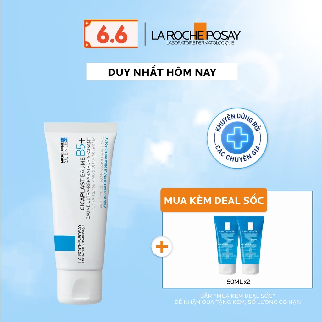 Kem dưỡng ẩm & phục hồi đa năng La Roche-Posay Cicaplast Baume B5+ giúp phục hồi da sau 1 lần sử dụng - phiên bản 40ml