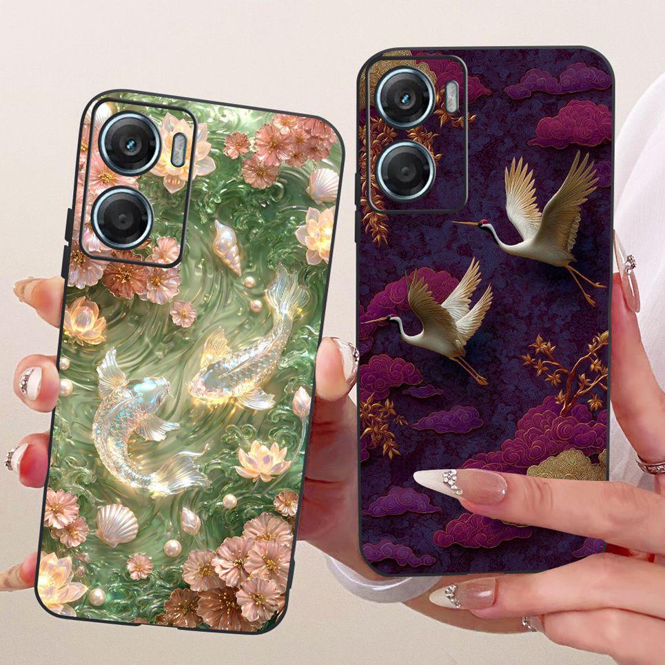 Dành Cho Motorola Moto G06 / G06 Điện Thoại Ốp Lưng Mèo Dễ Thương Đáng Yêu May Mắn Túi In Hình Ốp Lưng Silicon Màu Đen Mềm