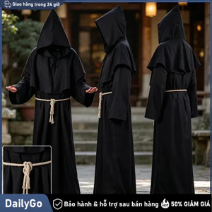 Trang phục tu sĩ kitô giáo thời trung cổ cho Halloween Áo choàng dài, Mũ nhọn, Halloween, Thời Trung Cổ