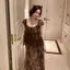 Size lớn Fat MM Mùa hè Phong cách mới Phong cách Hàn Quốc Nhẹ nhàng Giảm tuổi Xù Thiết kế phong cách phương Tây ngọt ngào Niche Sling Top