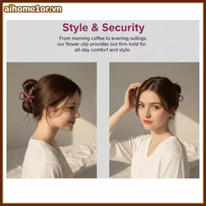 AIHOM Hoa Lớn Vuốt Tóc Kẹp Cho Nữ Thi Tóc Chống Trơn Trượt Hàng Ngày Cần Thiết Kẹp Hàm,