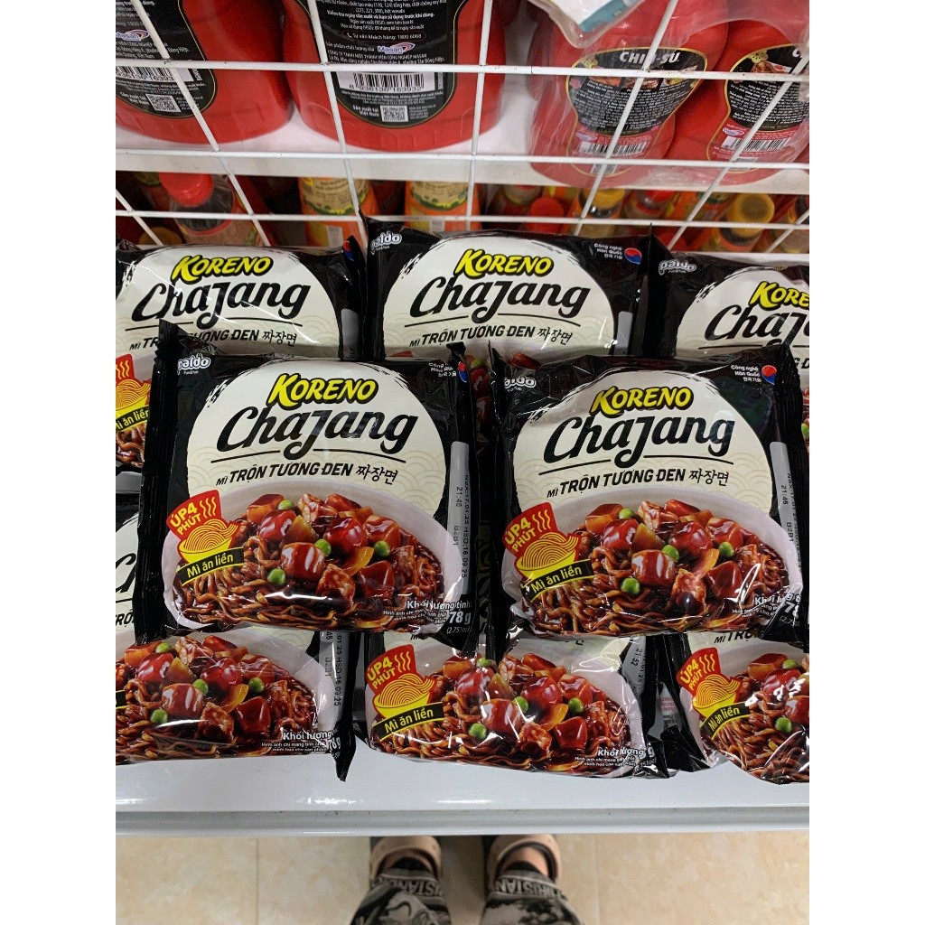 Thùng 20 Gói Mì Trộn Tương Đen Koreno Chajang 74 Gam – Hương Vị Hàn Quốc Chuẩn Vị, Mì Dai Ngon Lan Food Store