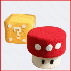 ST2 Super Mario Sang Trọng Phân Mềm Lông Tơ Ottoman Cho Phòng Ngủ Trang Trí Phòng Khách Trẻ Em Ngồi Nội Thất TS2