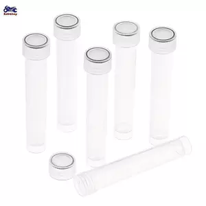XOITOP 20 Cái 10ml Nhựa Kiểm Tra Ống Lọ Mẫu Hộp Đựng Bột Thủ Công Nắp Vít Chai VN