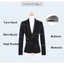 S-3XL Plus Size Nữ Tay Dài Màu Đen Chắc Chắn Áo Blazer Nữ Công Sở Nữ OL Phù Hợp Với Công Sở Áo Khoác Ngoài