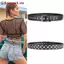 ZK Rivet Hollow Bullet Punk Belt - Thắt lưng da đính đá Gothic có thể điều chỉnh dành cho nữ VN